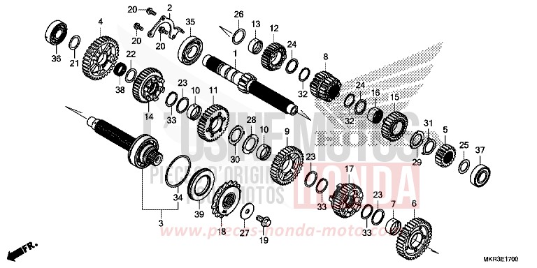 BOITE DE VITESSES de CBR1000RR SP SP1 SP2 MAT PEARL MORION BLACK (NHC33) 2022